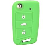 jingyuqin 3 Button Silicone Key Fob Cover Case For VW Polo 2016 Golf 7 MK7 For Skoda Octavia Combi A7 For SEAT Leon Ibiza CUPTRA