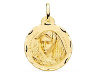 Inmaculada Romero Medalla Oro 18k Virgen Esperanza Macarena 20 Mm Bisel | Grabación Incluida