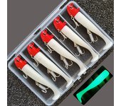 5pcs 24g/105mm Artificial soft Bait Lumious/Glow Mackerel Sea Bullet Bass Snapper Fishing Lure Wobblers Swimbait Jigging Baits