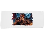 MERCHANDMANIA TOALLA MEDIANA GIMNASIO ABSORBENTE mago dragon mundo fantasia serie pelicula videojuego suave con bolsita