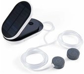 Bomba de aire solar con versión inclinable, aireador de oxígeno solar para estanques de piscinas con piedra difusora para estanques de acuarios (portátil, 3 modos de funcionamiento)