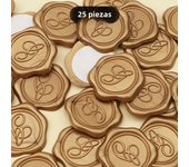25pcs Initial Alphabet Adhesive Wax Seal Stickers, Letter (A B D F G H J K L M N P R U V ) Wax Seal Stamp Stickers Envelope Seal