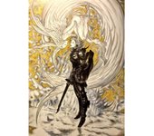 Yoshitaka Amano Final Fantasy Game Luxury Poster Sticky Wall Art Printing Waterproof Home Living Bed Room Bar Aesthetic Decor