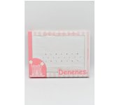 Juego de Sábanas de Tela para Cuna, Modelo Topitos Estampados, 100% Algodón, Color Blanco/Rosa, Denenes
