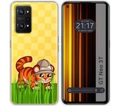 Funda Silicona Transparente para Realme GT Neo 3T 5G diseño Tigre Dibujos