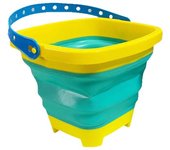 Cubo de playa para niños al aire libre, cubo plegable grueso, cubo para juguetes de playa, cubo plegable de almacenamiento portátil para viajes