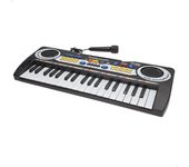 MeMe Music - Teclado electrónico con micrófono,  37 teclas, medidas de 43x16 cm, aprende a tocar el piano, teclado musical para niños, instrumentos musicales infantiles, teclados infantiles, piano iniciación niños, juguetes educativos 3 años