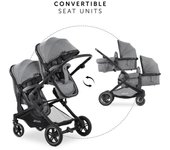 HAUCK Carro gemelar tandem ATLANTIC TWIN melange grey de Hauck
