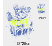 2PCS Cute Cartoon Bear Ironing Hot Transfer Stickers for Clothes, Vinyl Hot Stickers Fashion New DIY Clothes Hat Stickers