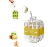 Cubitera con pajita, molde para cubitos de hielo con forma de tetera, fácil de abrir y gran capacidad, moldes de silicona para bebidas, café y fiestas (verde, 500 ml)