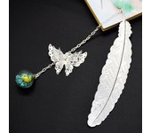 Porcheddu Marcapágines de metal with Pluma Form: Gift perfecto para el Día DE LA Madre, accesorio Literario elegant Y Ayuda de Lectura elegant para lectores y Amantes de los libros, con Caja de regalo