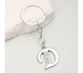 Simple A-Z 26 Letter Pendant Keychain English Alphabet Keyring For Friend Good Gift Holder Handbag Car Jewelry