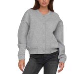 Chaqueta bomber Only Naomi gris claro regular para mujer