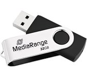 PENDRIVE 32GB USB 2.0 MEDIARANGE SILVER-BLACK