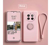 Case for Realme 12 Pro Plus Liquid Silicone Ring Holder Soft Phone Skin Cover for Realme 12 Pro + Upgrade Shockproof Back Fundas
