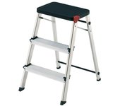 Rolser taburete hogar aluminio 3 peldaños negro mt3001