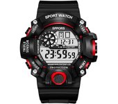Reloj Pulsera Omadiol HY-809 (rojo, azul , verde, negro) Nuevo, Regalo, deportivo digital para hombre, electrónico multifuncional, reloj de pulsera impermeable casual, deportes al aire libre, ejército táctico electrónico LED relojes para hombres