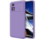 Funda Silicona Líquida Ultra Suave para Xiaomi POCO X4 Pro 5G color Morada