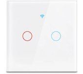 EU Tuya WiFi Smart Switch Works With Alexa No Neutral Wire Wireless RF433Mhz Remote Wall Touch Sensor Lightes Switch 1/2/3Gang