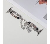 For Apple Watch Chain Link strap Ultra 2 49mm 38mm 44mm 41mm 45mm for iWatch Series 9 8 7 6 5 SE 4 3 Pendant Beaded watch band