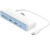 Adaptador HYPER HUBDRIVE 6 en 1 USB-C para Imac - Blanco - 4K Ultra HD - Microsd/sd