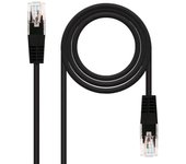 Nanocable Cable de Red RJ45 LAN Local Area Network para PC Ordenador Portátil PS3 PS4 Negro 10.20.0103-BK 3m Cat.5e