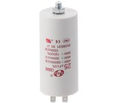 CBB60 Run Capacitor 25uF 450V AC Double Insert 50/60Hz Cylinder 73x44mm White for Air Compressor Water Pump Motor
