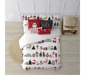 BL BELUM - Funda nórdica navidad 50% algodón - 50% poliéster- Funda nórdica con botones Laponia 17 - Funda Nórdica Extrasuave - Funda Nórdica 100% Made in Spain
