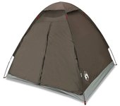 vidaXL Tienda de campaña iglú para 2 personas impermeable marrón