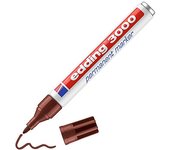edding 3000 marcador permanente - marron - 1 rotulador - punta redonda 1,5-3mm - indeleble de secado rapido - resistente al agua y a los borrones - carton, plastico, madera, metal, tela - universal