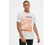 Camiseta de manga corta y cuello redondo con estampado gráfico INSIDE