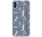 Funda original compatible con iPhone X o XS con un diseño de Bugs Bunny Baseball