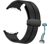 Magnetic Folding Buckle Bands for Samsung Galaxy Watch Ultra Sports Silicone Strap Galaxy Watch 7 Ultra 47mm Breathable Bracelet