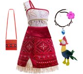 2024 New Movie Moana 2 Girls Dress Halloween Party Adventure Costume Kids Princess Fancy Clothes Children Vaiana Outfit