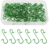 50 ganchos para adornos navideños, ganchos para adornos navideños, colgador en forma de S para decoración de árbol de Navidad (verde)