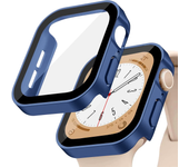 Glass+cover For Apple Watch case series 8 7 6 5 4 se 44mm 40mm 41mm 45mm Straight Edge Screen Protector apple watch accessories