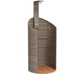 vidaXL Ducha de Exterior para Piscina Mueble Ratán PE Madera Acacia Color Gris,  Negro,  Beige y mas
