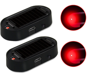 Car Fake Security Light Solar Powered Simulated Dummy Alarm Wireless Warning Anti-Theft Caution Lamp LED Flashing Imitation