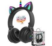 HiFi Girls Wireless Unicorn headphones with Mic phone Stereo Bass Cute Children Music Kid Cat Bluetooth Headsets Support SD Card