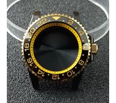 High-quality Silvery Black Case have inner ring 40.5mm watch men's case FIT NH34 NH35 NH36 movement Automtaic Watch Box