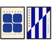 Set de 2 cuadros calidad premium con marco de madera - 30x40 cm o 50x70 cm - POSTER LAB