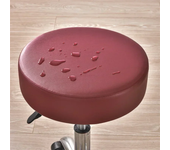 1pc Leather Round Stool Cover Elastic Anti-dirty Barstool Covers All Inclusive Solid Color Rotating Chair Slipcover Home Hotel