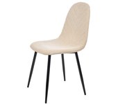STARLEY-Silla Borreguito Pata Negra Beige,Sillas para cocina, comedor, sala de estar, dormitorio, Sillas auxiliares de oficina 53 x 45 x 89 cm