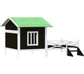 vidaXL Caseta para Perros Perrera Casita Animales Jardín Color Gris,  Marrón,  Moca y mas