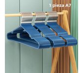 Clothes Hanger Hanger With Grooves For Airing Children Adult Metal Simple Thick Non-slip Dip Plastic Coat Hanger Blue Green