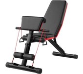 Banco de Mancuerna Plegable Inclinable Banco de Pesas Musculación Multifuncional para Entrenamiento Completo Máquina de Fitness Gimnasio Hogar.Banco plegable para abdominales y mancuernas Banco de pesas Regulable altura . (5490 SG001 H6 D1)