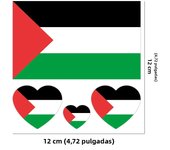 4pcs/Set Palestine Flag Heart Shaped Car Stickers Auto Motorcycle PVC Sticker Waterproof Styling Decal Car Exterior Accessories