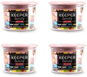 Plastic Forte - Juego de 4 Botes de Cocina Keeper Family 0.16L Ideal Despensa. Rosa
