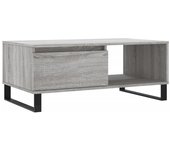 vidaXL Mesa de centro madera contrachapada 90x50x36,5 cm Blanco, Negro, Roble Sonoma Mesita de Salón o Comedor o Auxiliar Mesa de Café Meuble Salón