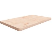 vidaXL Encimera de baño madera maciza sin tratar 100x60x4 cm